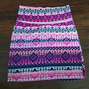 Geometric Print Bodycon Skirt
